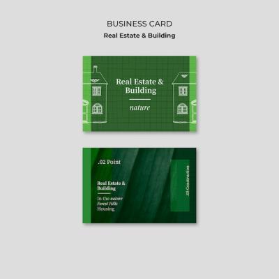 Hand Drawn Real Estate Business Card Design – Free Download