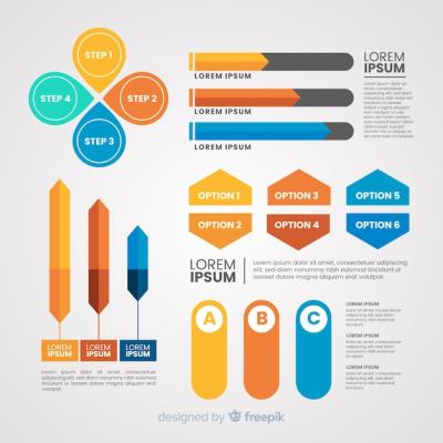 Flat Infographic Element Set – Free Download