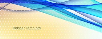 Abstract Decorative Blue Wave Banner Design – Free Download