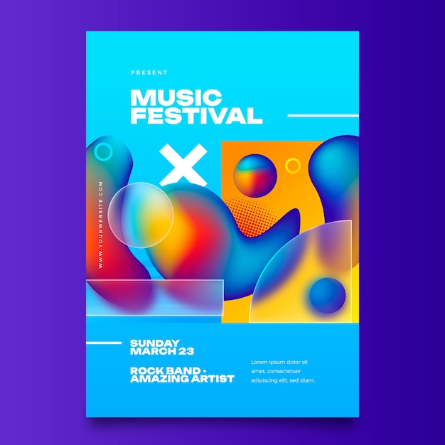 Realistic Poster Design Template – Free Download