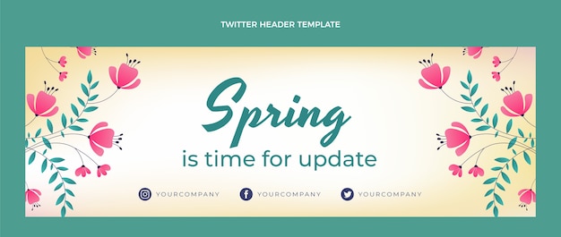 Gradient Spring Twitter Header – Free Download