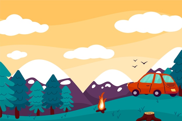 Hand Drawn Adventure Background – Free Download