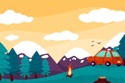 Hand Drawn Adventure Background – Free Download