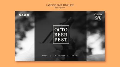 Landing Page Template for Octobeerfest – Free Stock Photo Download