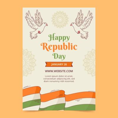 Vertical Poster Template for India Republic Day – Free Download