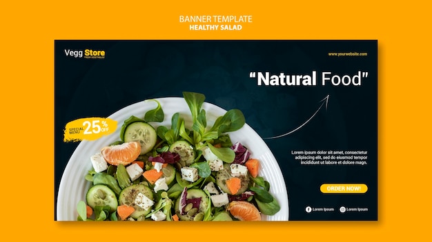 Healthy Salad Banner Template – Free Download