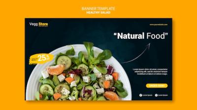 Healthy Salad Banner Template – Free Download