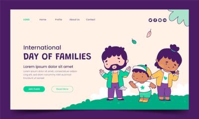 International Day of Families Celebration Landing Page Template – Free Download