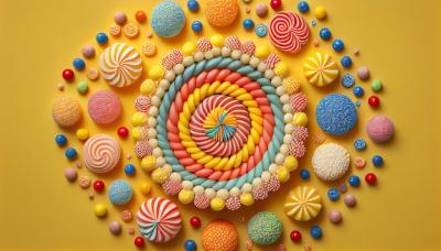 Multi Colored Candy Decoration with Abstract Patterns and Shapes – Free Stock Photo for Download