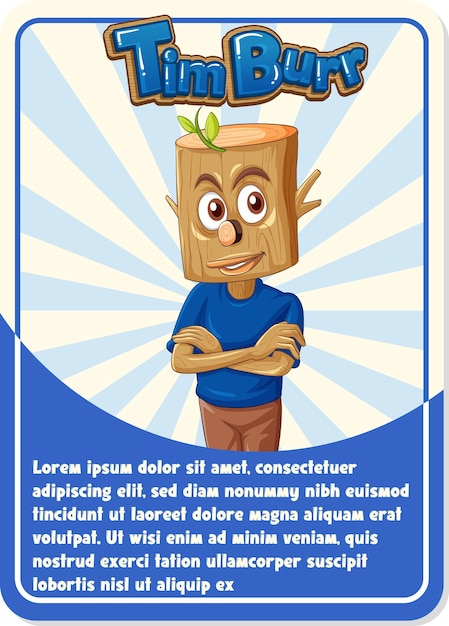 Character Game Card Template Featuring Timburr – Free to Download
