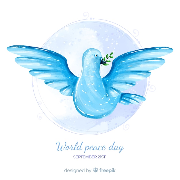 Watercolor Dove Peace Day Concept – Free Stock Photo for Download