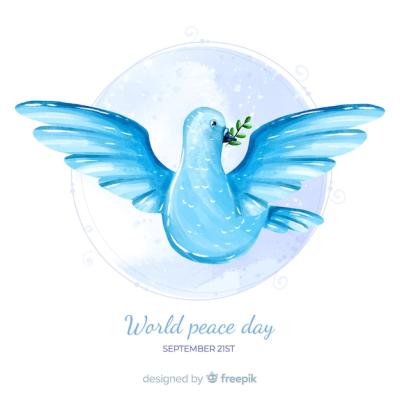 Watercolor Dove Peace Day Concept – Free Stock Photo for Download