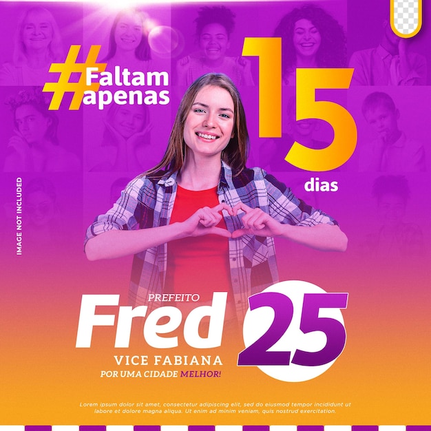 Editable PSD Template for Political Campaigns in Brazil – Free Stock Photo Download