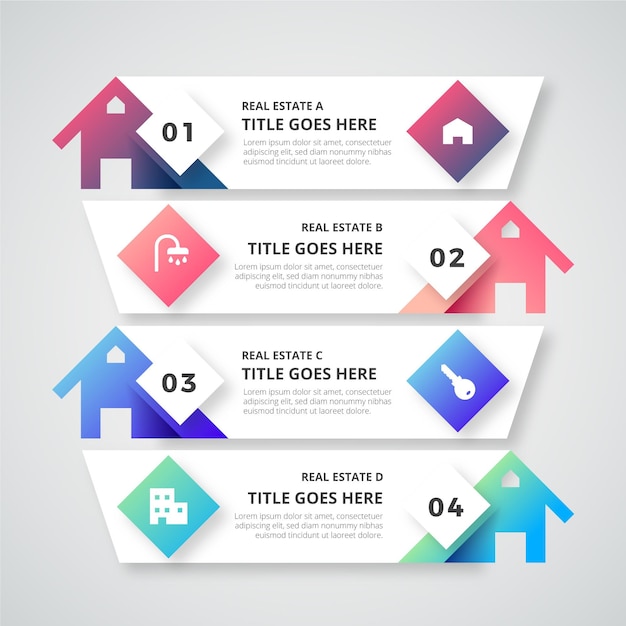 Gradient Real Estate Infographic – Free Download