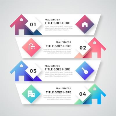Gradient Real Estate Infographic – Free Download