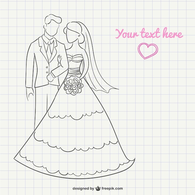 Bride and Groom Scribble – Free Download Free Stock Photo