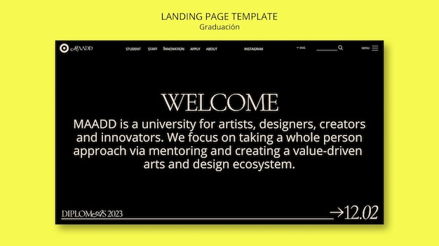 Graduation Celebration Landing Page Template – Free Download