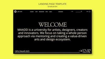Graduation Celebration Landing Page Template – Free Download