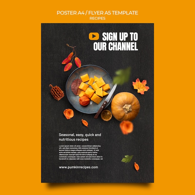 Autumn Recipe Flyer Template – Free Download