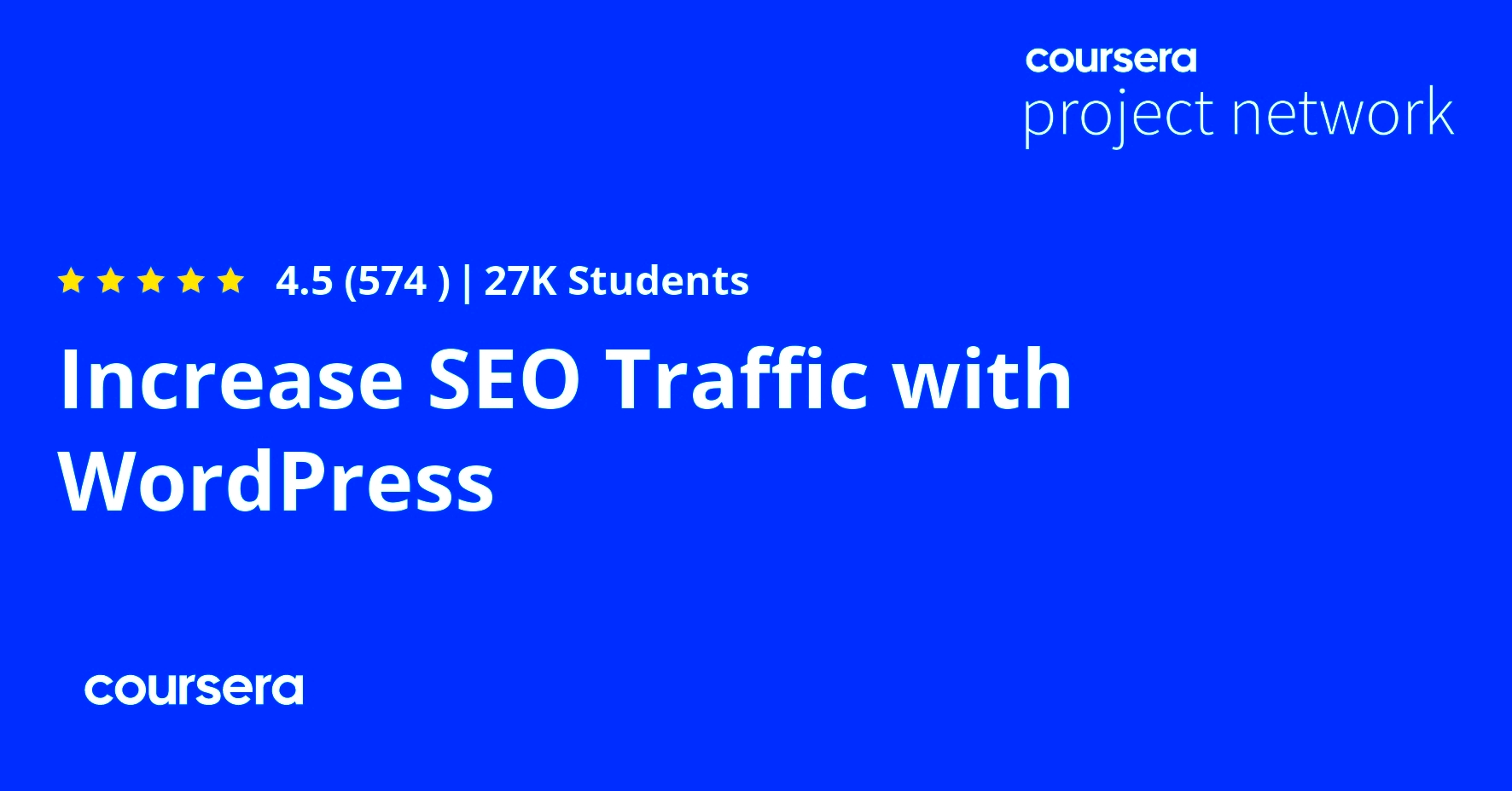 Increase SEO Traffic with WordPress  Coursya
