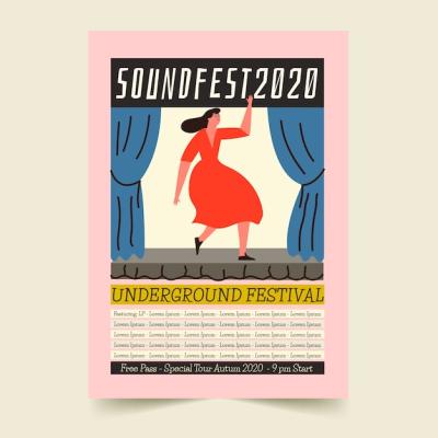 Illustrated Music Poster Concept – Free Download