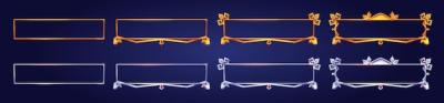 Cartoon Set of Medieval Frames for Game UI Design – Free Download