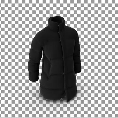 PSD 3D Jacket Template on Isolated and Transparent Background – Free Download