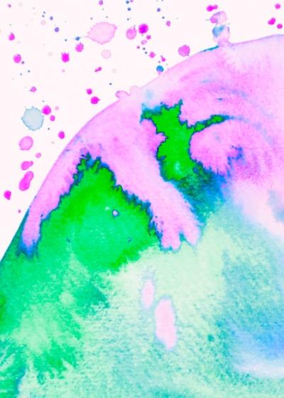 Watercolor Circle Paint on White Background – Free Download