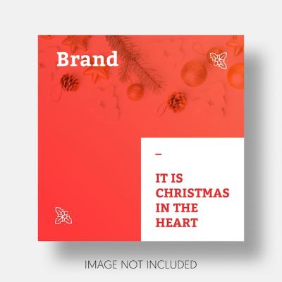 Christmas Social Media Post Template for Instagram – Free to Download