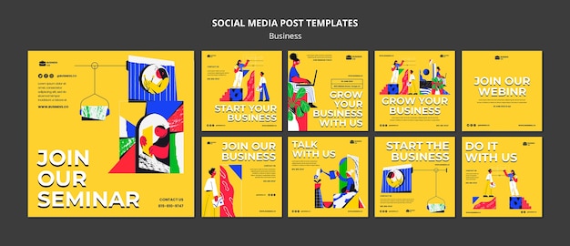 Flat Design Business Template – Free Download
