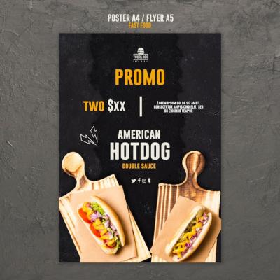 Fast Food Concept Poster Style: Free Download Stock Photo