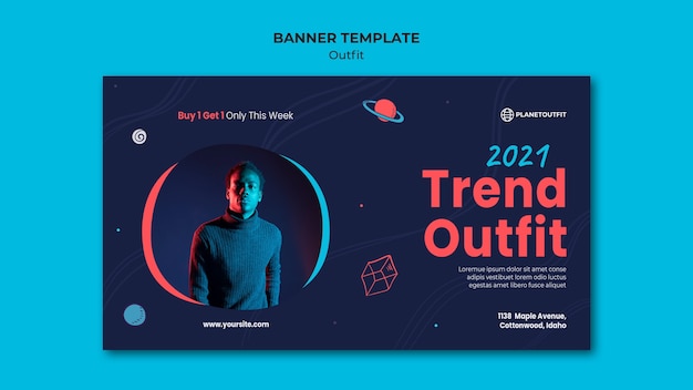 Stylish Outfit Concept Banner Template – Free Download