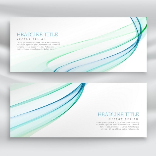 Minimalist Wavy Shapes Business Banners – Free Download