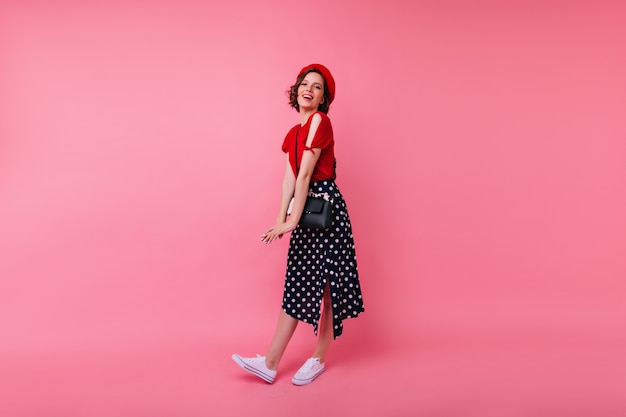 Glad European Woman in White Sport Shoes – Free Stock Photo for Download