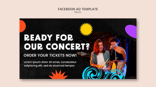 Music Show Facebook Template – Download Free Stock Photo