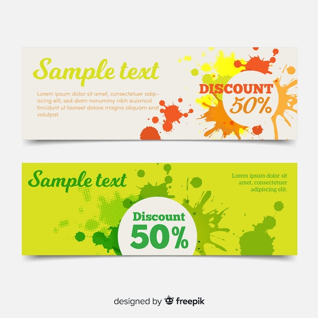 Creative Banners Featuring Abstract Shapes – Free to Download