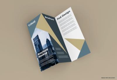 Elegant Trifold Brochure Mockup Design – Free Download