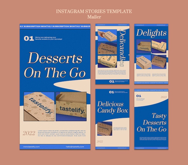 Desserts Box Instagram Stories Template – Download Free Stock Photo
