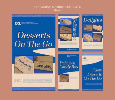 Desserts Box Instagram Stories Template – Download Free Stock Photo