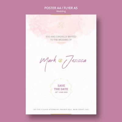 Beautiful Wedding Flyer Mock-up – Free Download