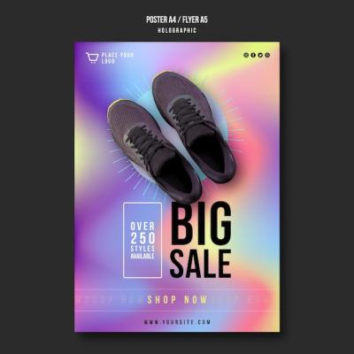 Sneakers Sale Flyer Template – Download Free Stock Photo