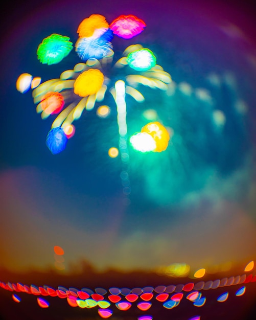 Low Angle View of Firework Display at Night – Free Stock Photo for Download