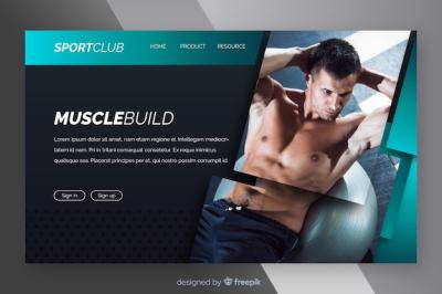 Sport Landing Page Design – Free Download