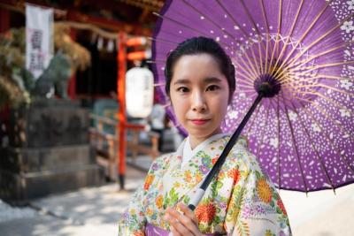 Woman Holding Wagasa Umbrella – Free Download