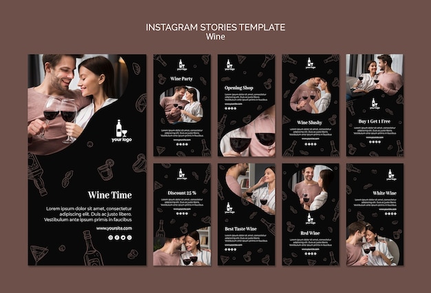 Wine Instagram Stories Template – Free to Download