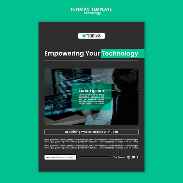 Technological Innovation Concept Flyer Template – Free to Download