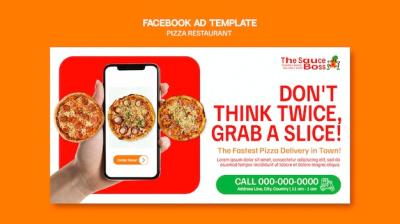 Delicious Pizza Restaurant Facebook Template – Free Download