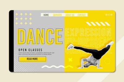 Dancing Class Landing Page Design – Free Download
