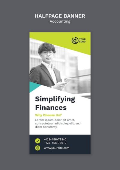 Flat Design Accounting Template – Free Download
