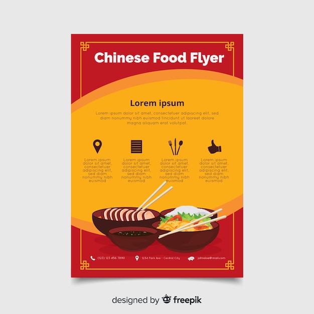 Chinese Food Flyer Template – Free Download